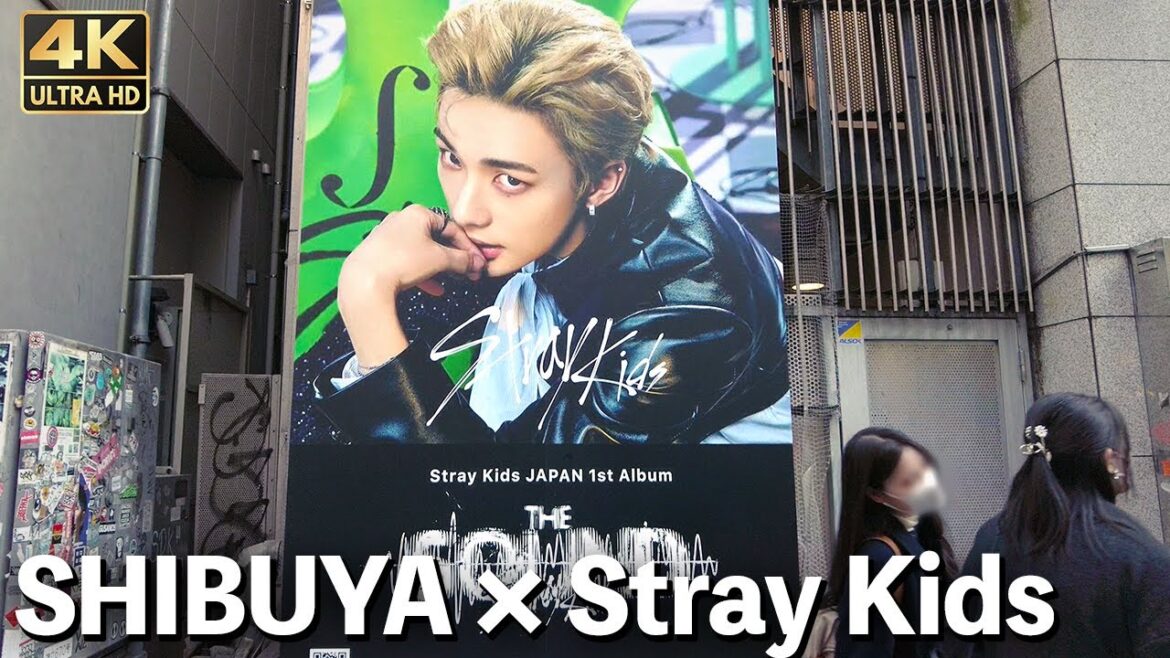 [4K]🇯🇵 Stray Kidsが渋谷をジャック メンバー看板巡り/ Stray Kids jacks up Shibuya.