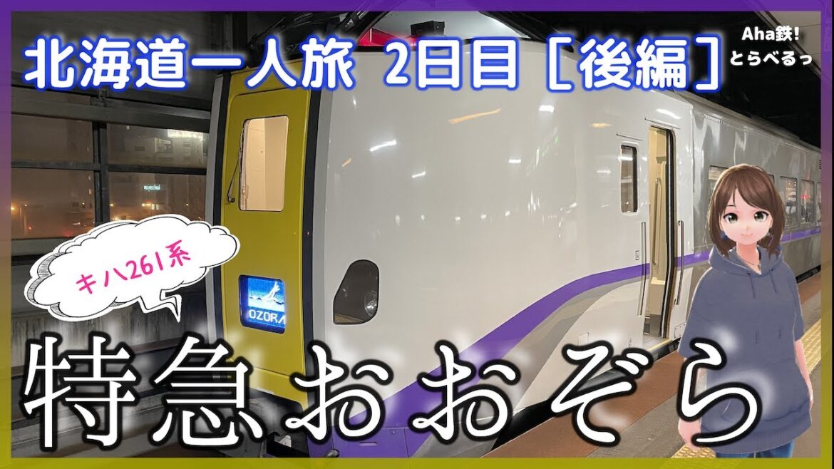 【鉄道vlog】［ナレーション付］　特急おおぞら号（キハ261系）乗車記　札幌〜帯広「Peachひがし北海道フリーパス」で北海道一人旅！（2日目）［後編］　2022年11月