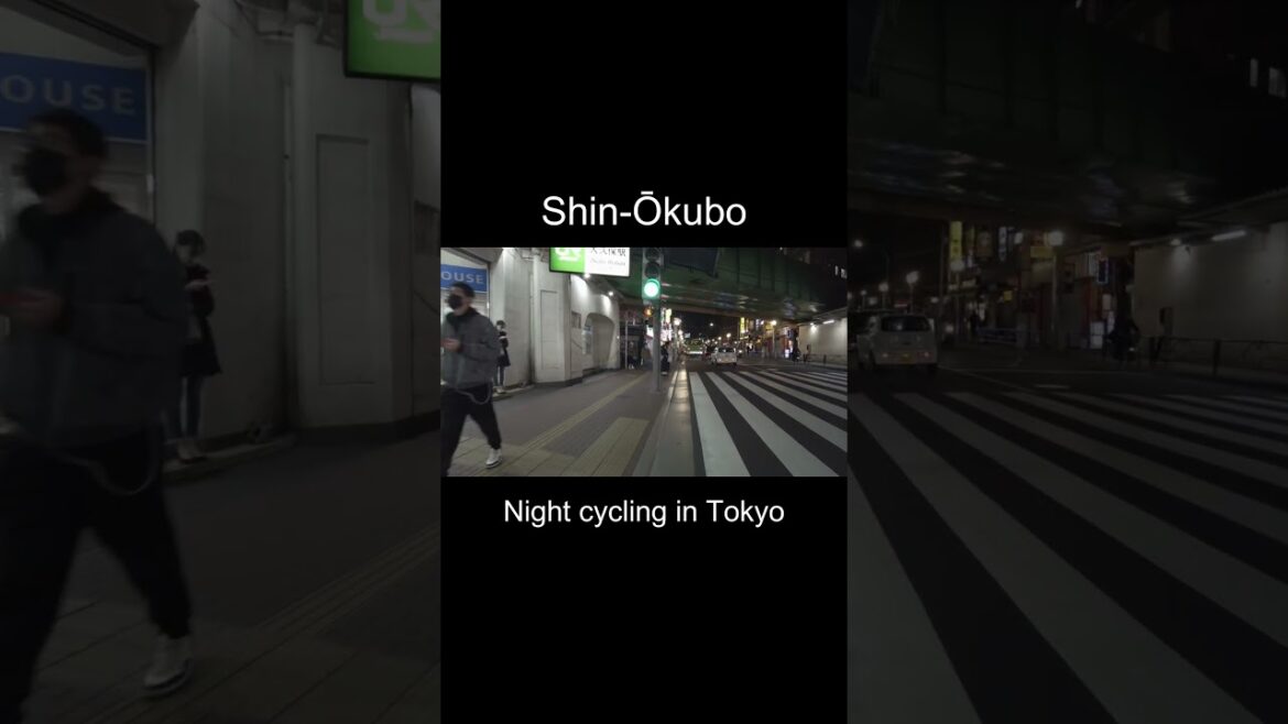 Cycling through Shin-Okubo at night2 #biking #cycling #shinokubo  #tokyo #travel #shorts  [ full→ ]