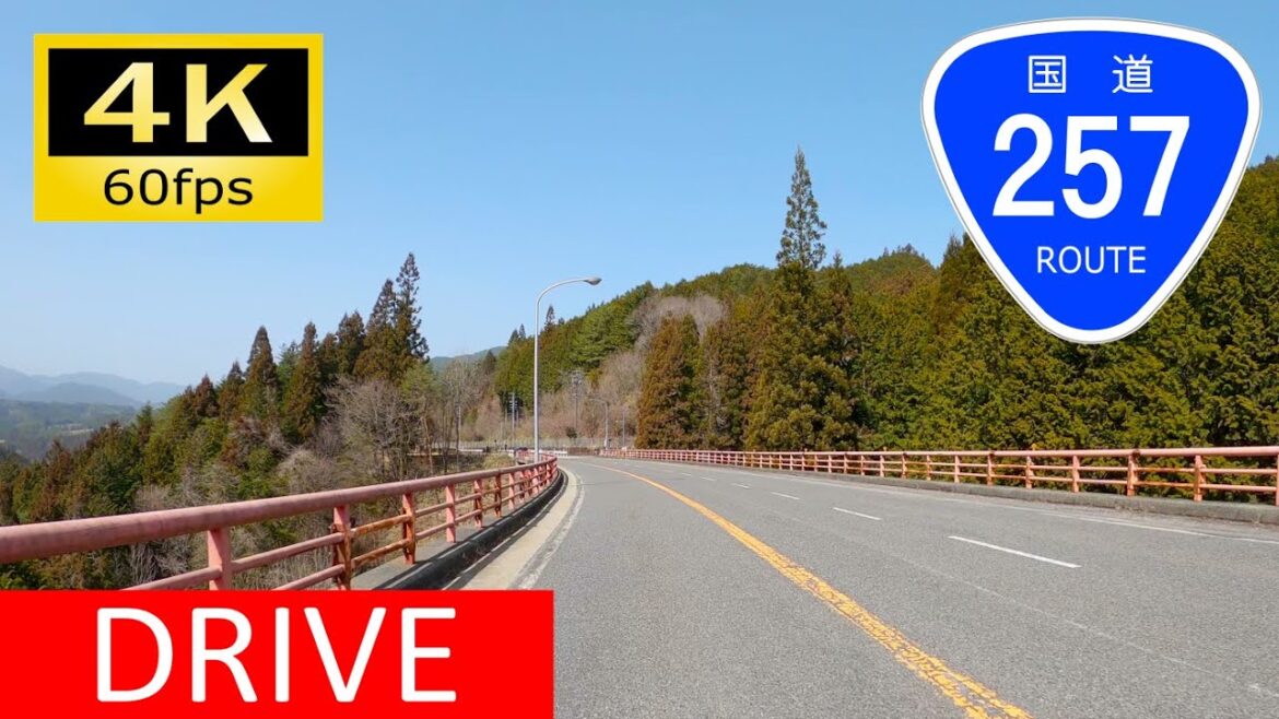 【Driving in Japan】National Route 257: Nakatsugawa - Gero, Gifu（車載動画 国道257号 中津川～下呂）[4K]