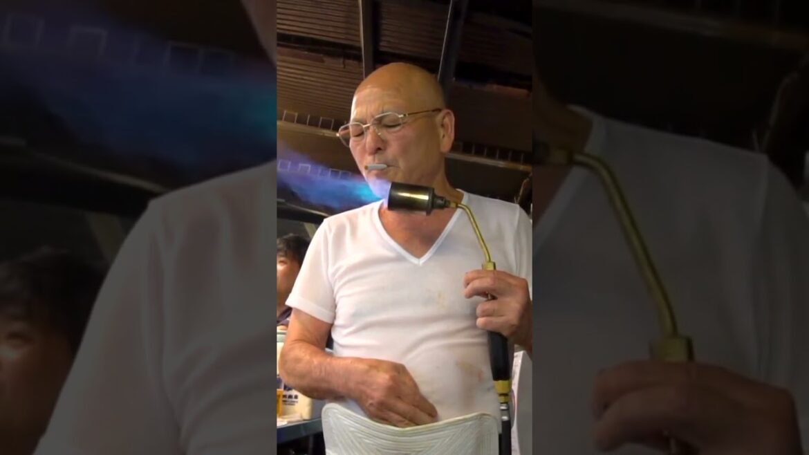 🔥 FLAMETHROWING Japanese CHEF : Tokyo San in Osaka, Japan 🇯🇵