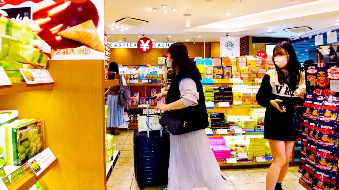 Osaka Walk 🐶🍻 High-speed rail station♪💖4K ASMR non-stop 1 hour 05 minutes