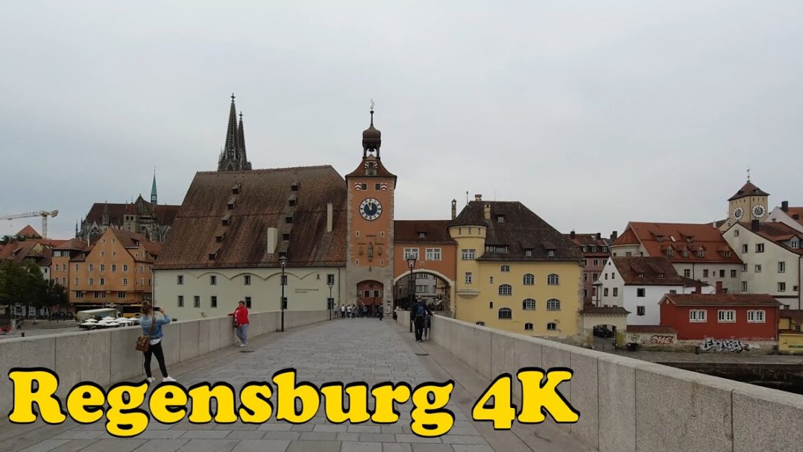Regensburg, Germany. Walking tour 4K. [August 2022]