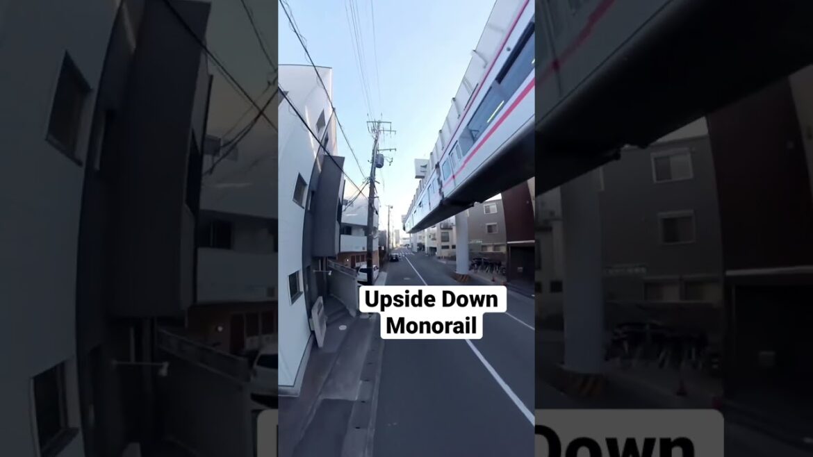 Upside Down monorail in Japan #shorts #japan #travel #monorail