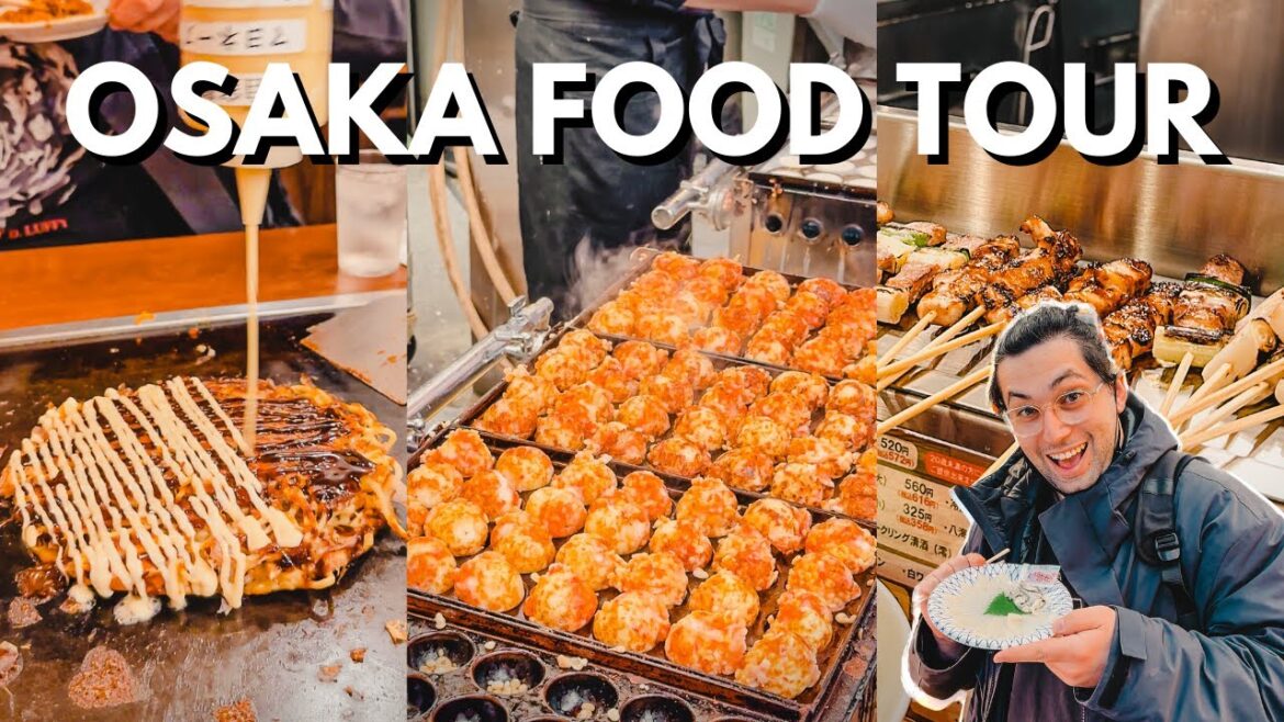 OSAKA FOOD TOUR - We try the BEST Japanese food around Namba, Dotonburi, Shinsekai & Sonezaki