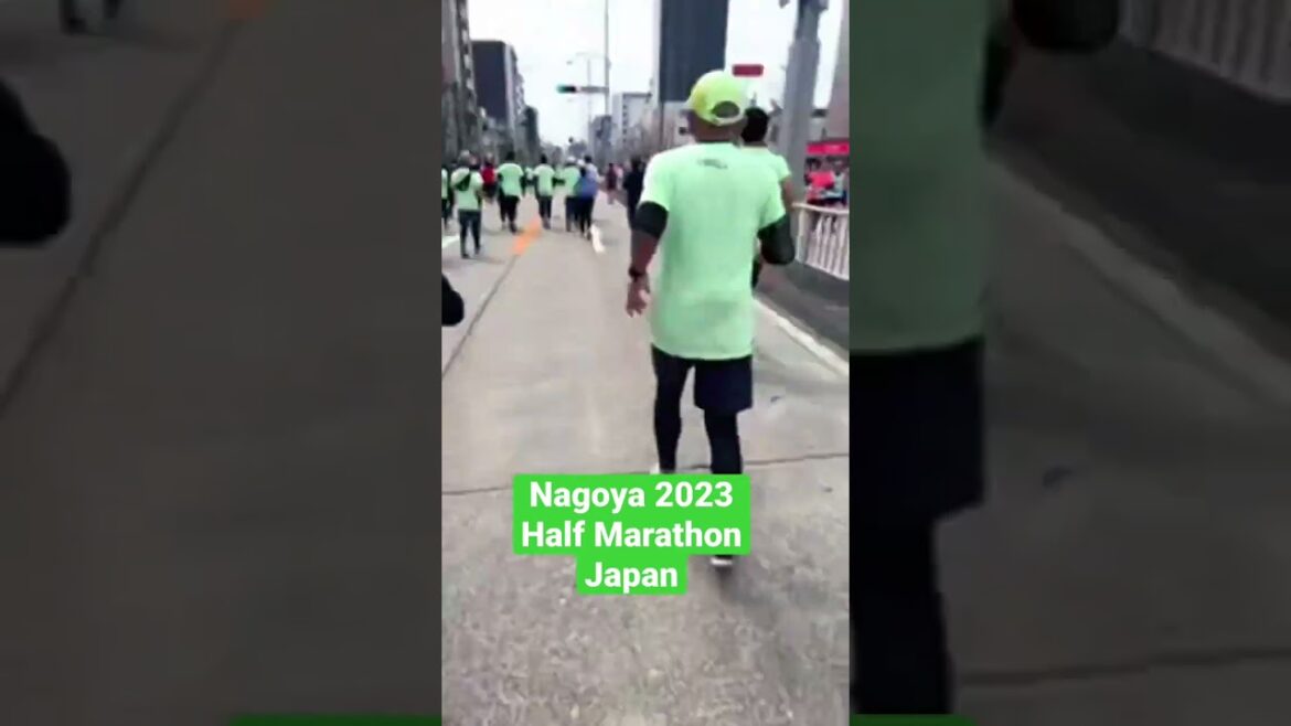 JAPAN Running in a Marathon 名古屋ハーフマラソン#shorts  #日本 #ショーツ #nagoya #2023 #pointofview