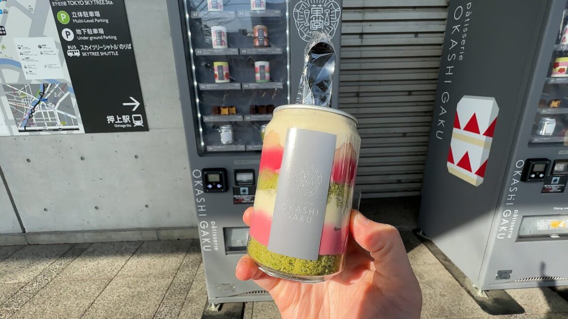 Cake in a Can Vending Machine in Japan