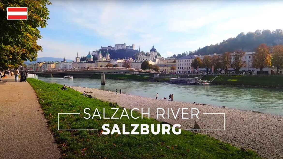 Salzburg Salzach River Walking Tour [Fall 2022][4K]