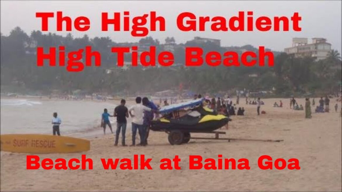 Beach walk at Baina Beach Goa situated at Vasco near Dabolim Airport