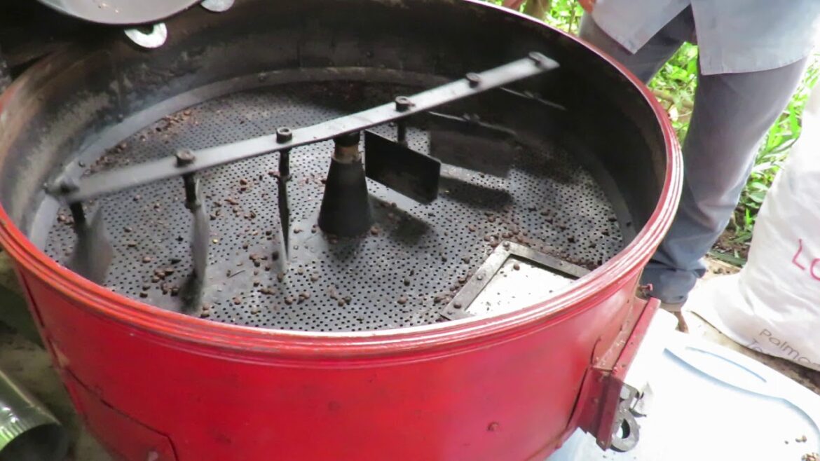 Coffee roaster at El Toledo Coffee Tour in Atenas Costa Rica Coffee roaster at El Toledo Coffee Tour in Atenas Costa Rica