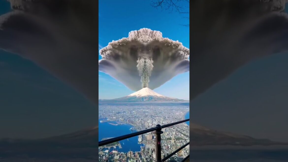 Japan Mount Fuji Volcano  Blast 💥 #japan #montfuji #shorts #viral