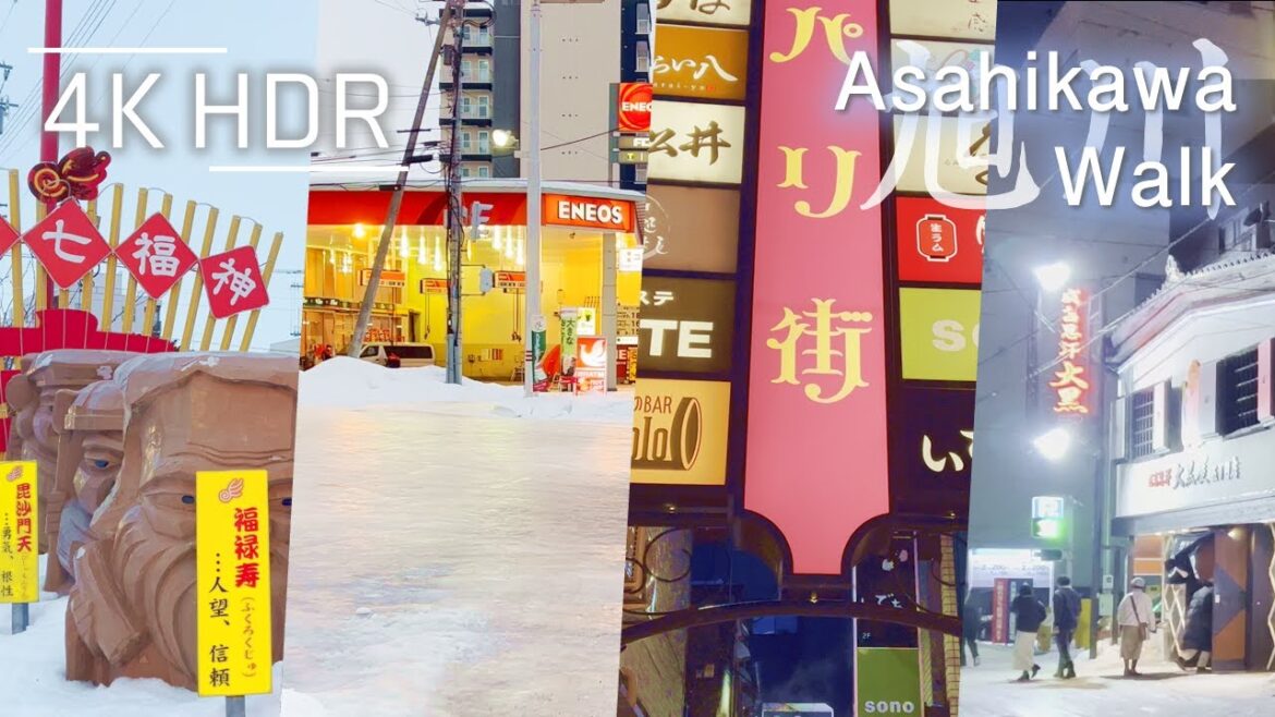 Ice Walk to Retro Shopping & Bar Streets in Asahikawa, Hokkaido, Japan | 4K HDR Ice Walk to Retro Shopping & Bar Streets in Asahikawa, Hokkaido, Japan | 4K HDR