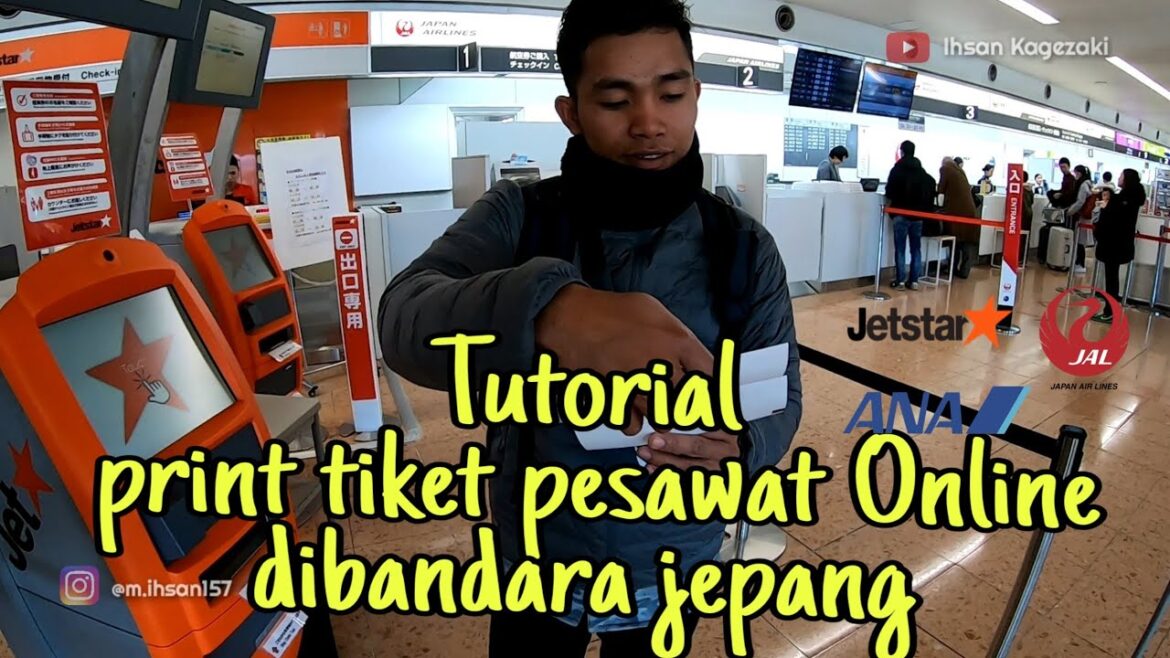 TUTORIAL PRINT TIKET PESAWAT DIBANDARA JEPANG #kagezakiVlog #bandaramiyazaki #vlogjepang