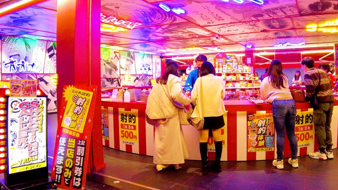 Osaka Walk 🐶🍻Amusement Night Tsutenkaku♪ 💖4K non-stop 1 hour 02 minutes