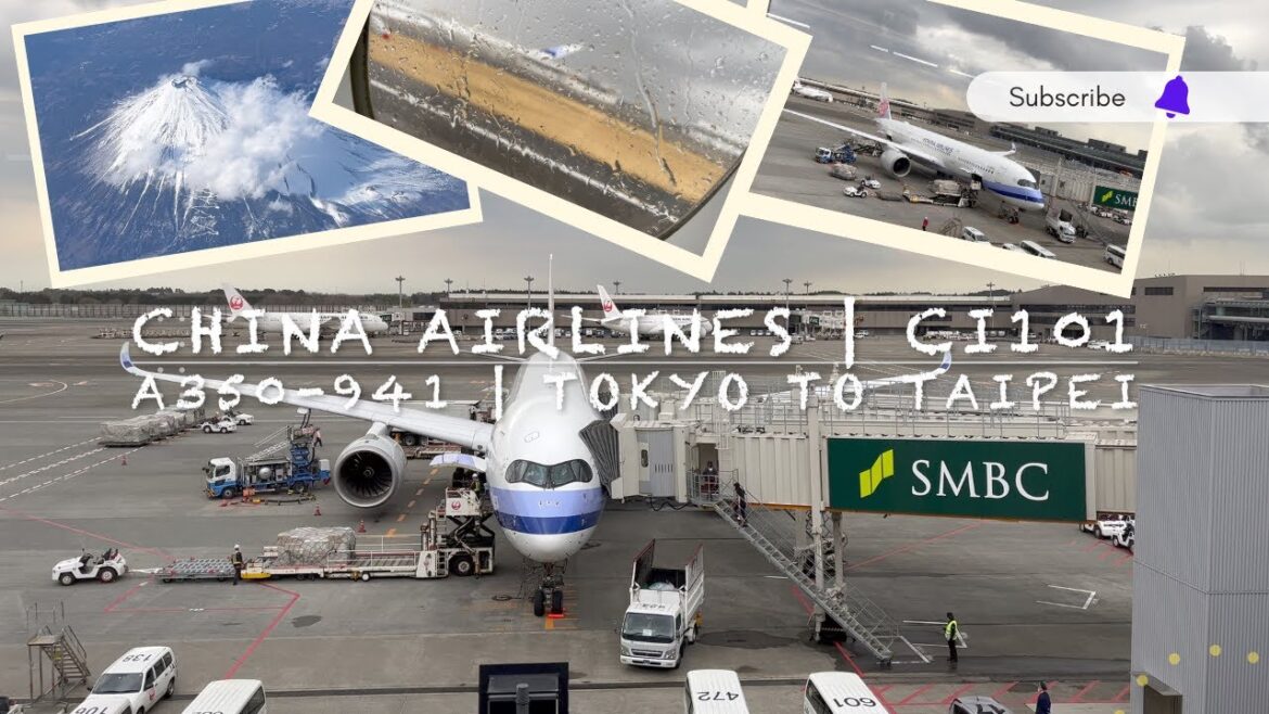 [4K] China Airlines | CI101 | Tokyo (Narita T2) to Taipei (Taoyuan T2)