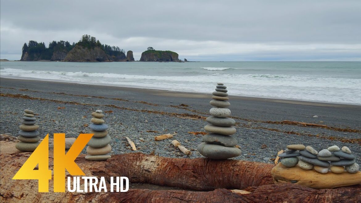 Rialto Beach Stones, Olympic National Park - Short Preview in 4K