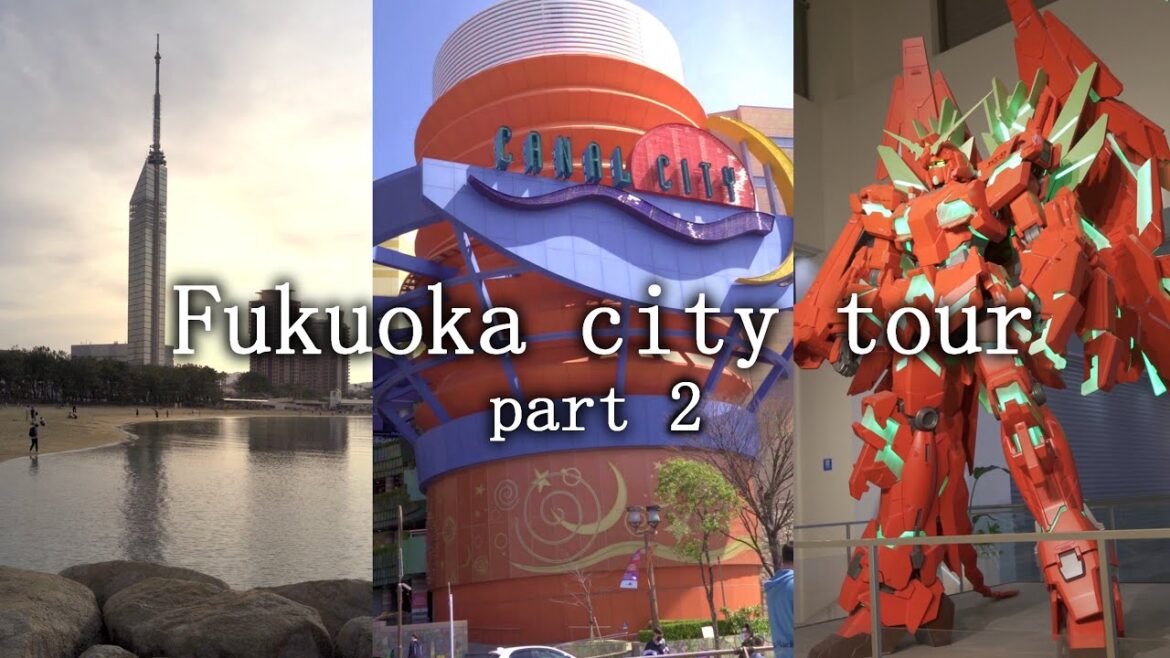 Fukuoka 福岡  city 🇯🇵 tour part 2 // from city to airport // Momochi Beach // Canal City Hakata