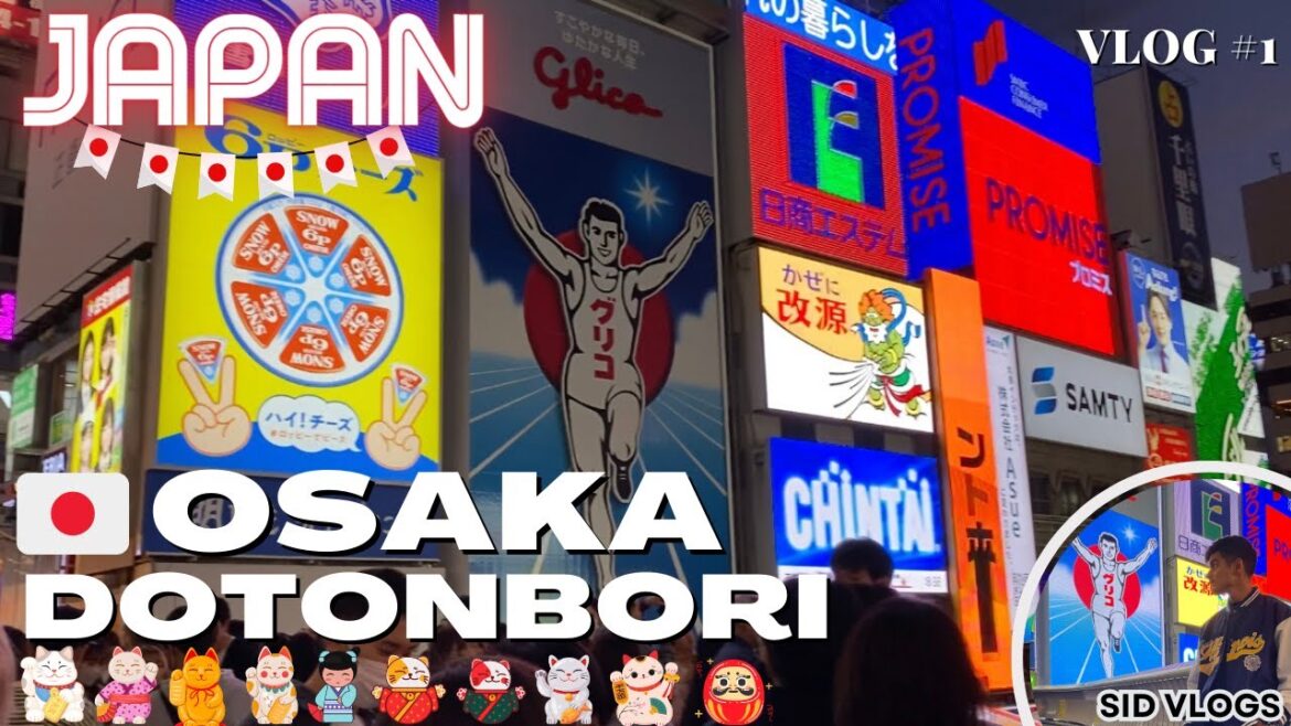Exploring The Vibrant Streets of DOTONBORI OSAKA | Gaming at Round 1 | VLOG #1 Exploring The Vibrant Streets of DOTONBORI OSAKA | Gaming at Round 1 | VLOG #1