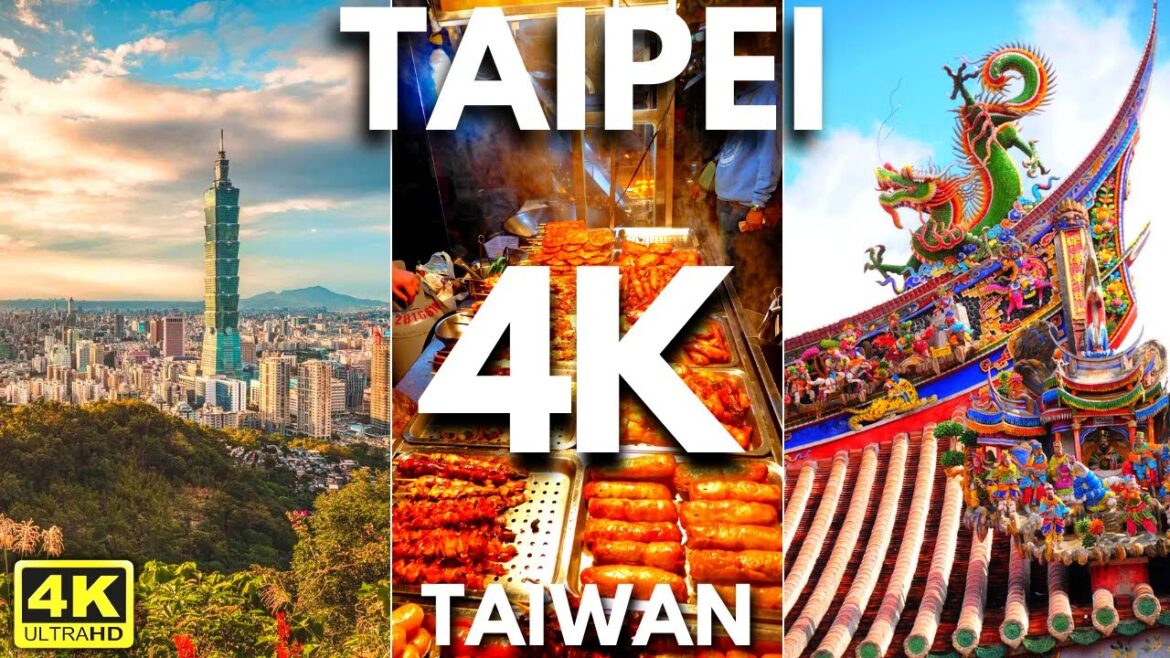 Taipei, Taiwan 🇹🇼 in 4K 60 Fps | 2023 - Aerial , Nightlife & Taiwanese Street Food!