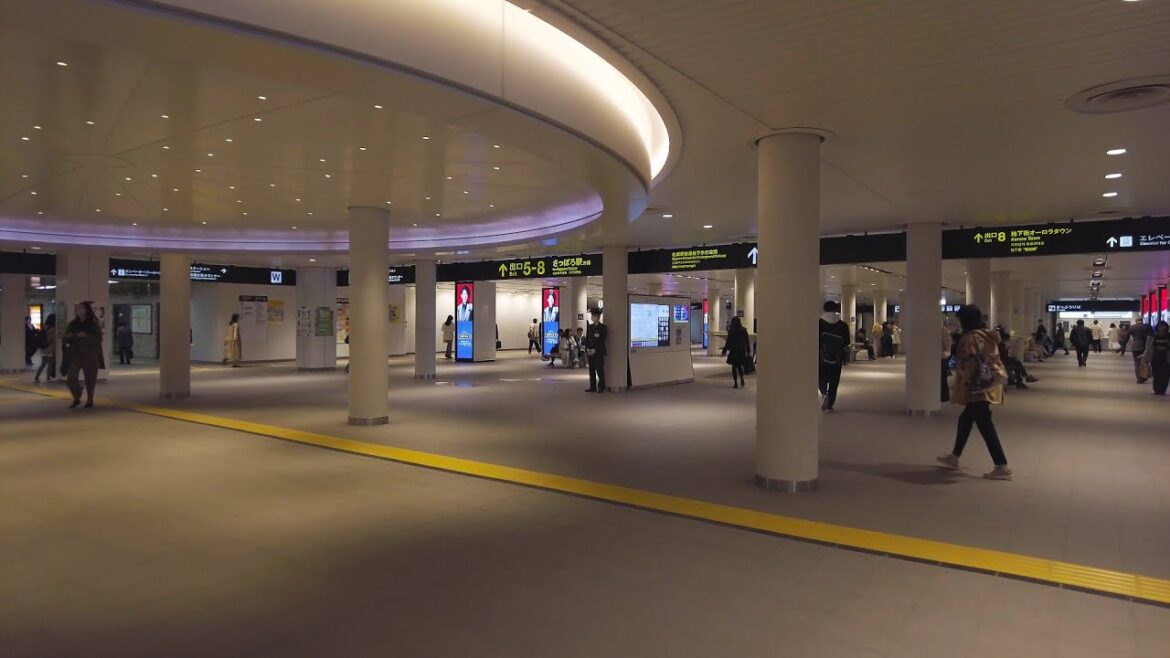 【4K】札幌の地下街 大通駅→すすきの駅 散策 | 日本 北海道 札幌 中央区【Binaural ASMR】