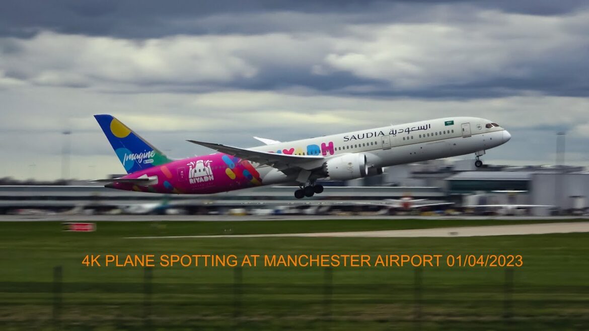 [4K] Plane Spotting at Manchester Airport, |EGCC| 01/04/2023