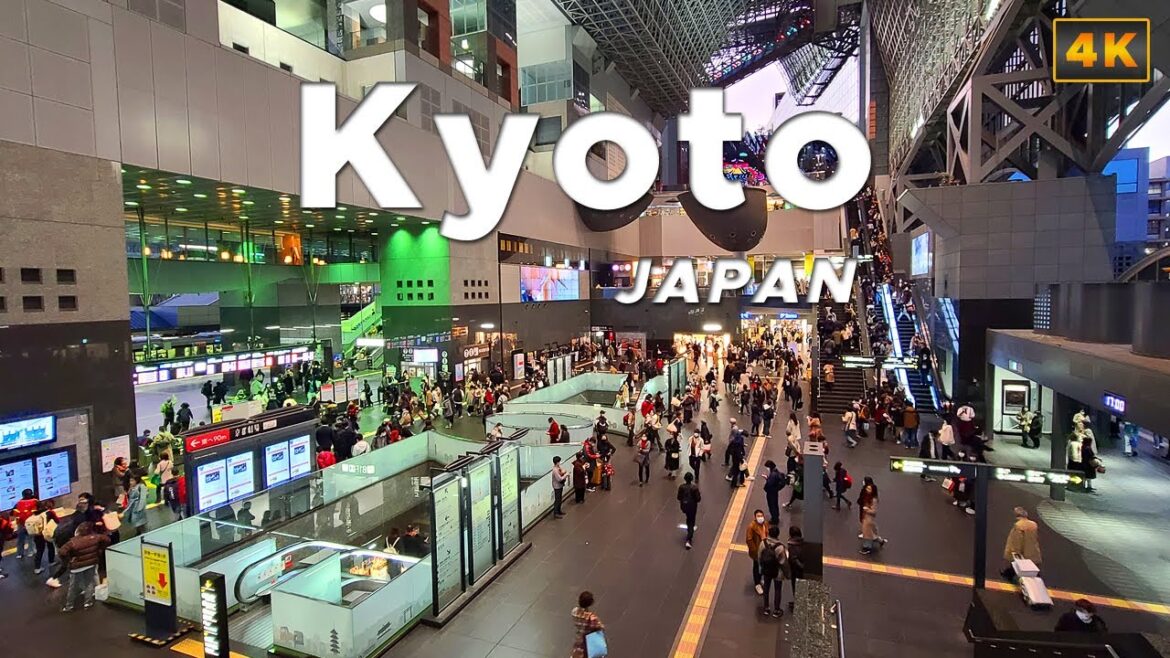 Kyoto Night Walk, Japan – Walking around Kyoto Railway Station – 4K60fps Kyoto Night Walk, Japan - Walking around Kyoto Railway Station - 4K60fps