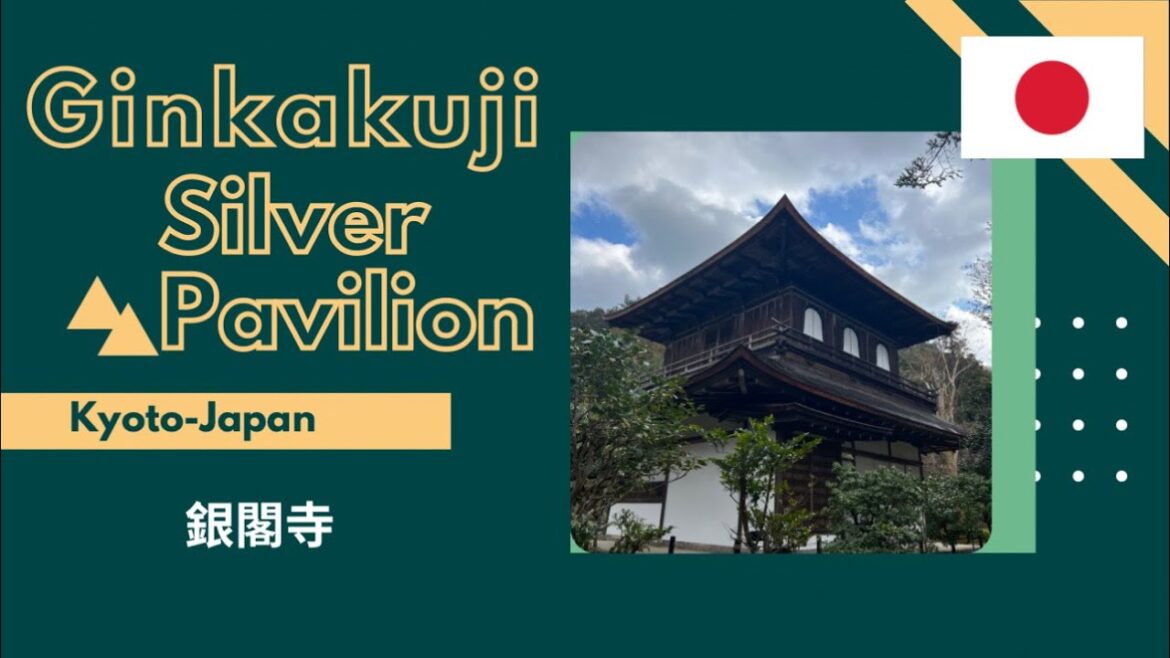 Ginkakuji temple in japan .Kyoto Walking Tour Silver Pavilion Ginkakugi.銀閣寺,