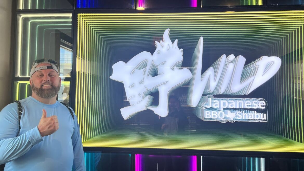 Eating at the Wild Japanese BBQ & Shabu Restaurant in San Antonio Texas