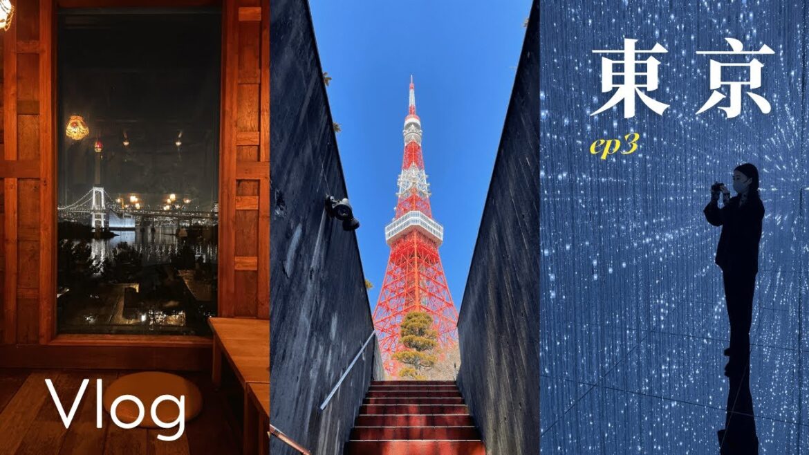 [Travel Vlog Tokyo🇯🇵] 東京自由行❸｜此生必去 teamLab Planets、台場景觀餐廳 Monsoon Cafe、東京鐵塔私房拍照點、六本木早午餐