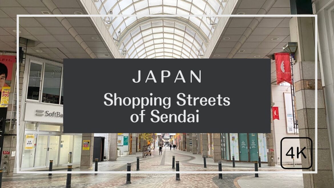 【4K】Shopping Street Walk in Sendai, Japan | Background Noise | Environment Sound