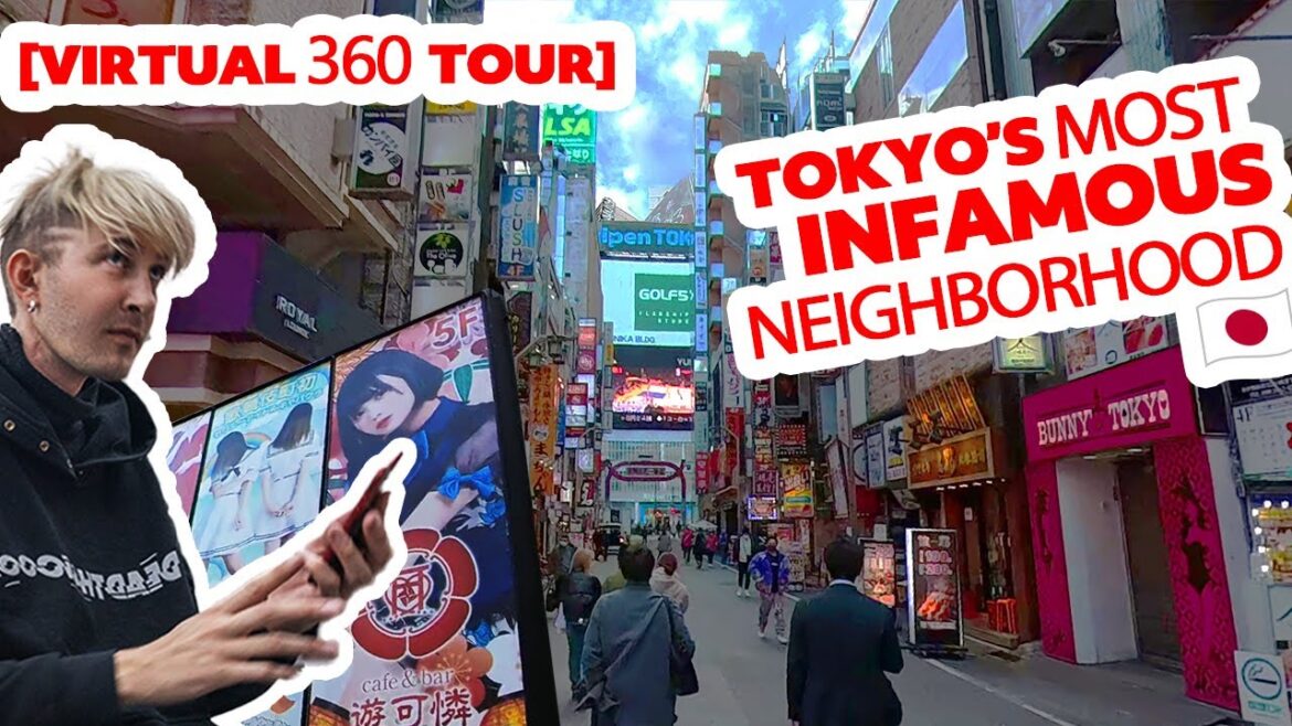 Japan's NOTORIOUS Kabukichou VIRTUAL TOUR (FULL 5K 360 DEGREE walk through TOKYO)
