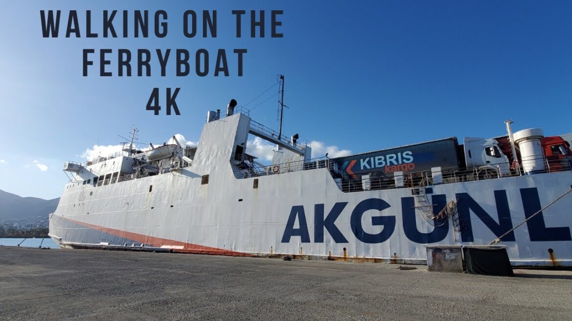 Walking on the ferryboat Via Mare of the Akgünler Company 4K