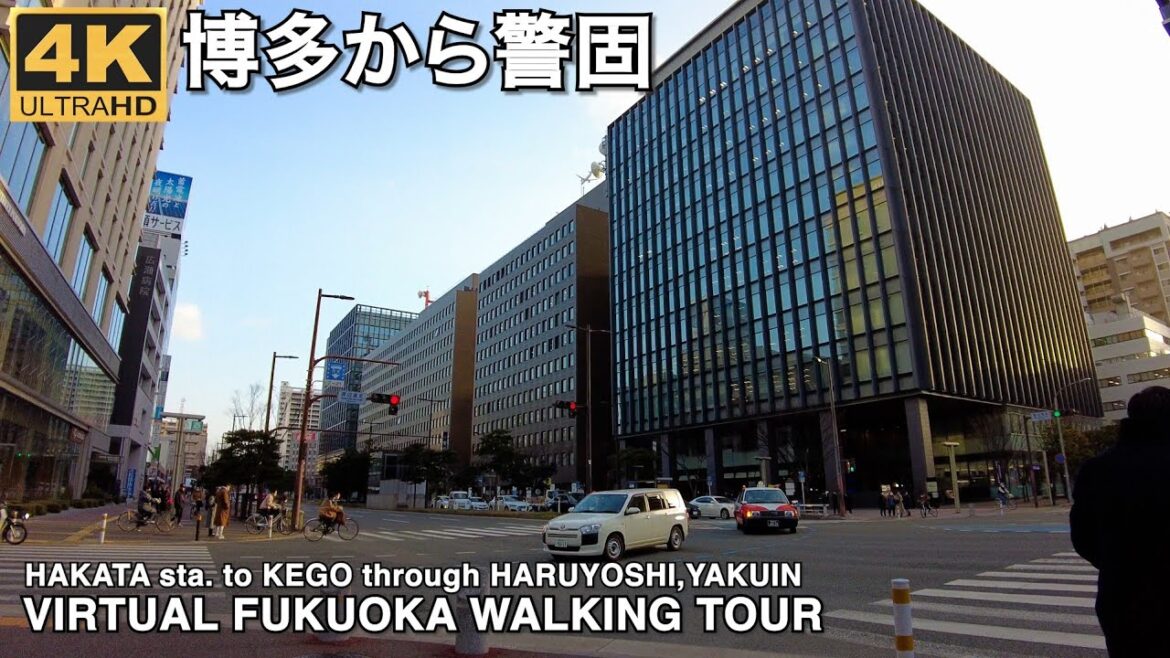 博多駅から警固4k virtual Fukuoka walking tour Hakata to Kego through Haruyoshi and Yakuin 博多駅から警固4k virtual Fukuoka walking tour Hakata to Kego through Haruyoshi and Yakuin