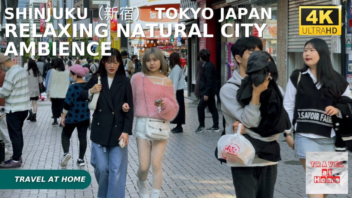 4k hdr japan travel | Walk in Shinjuku（新宿）Tokyo Japan |  Relaxing Natural City ambience