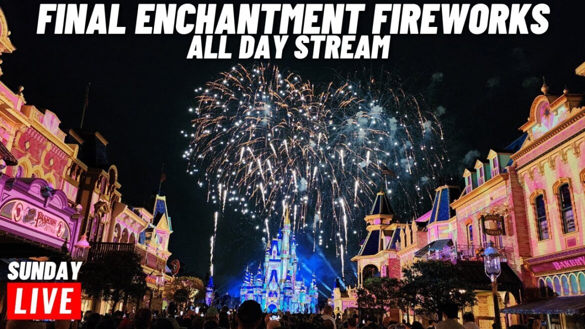 🔴 LIVE: Magic Kingdom Sunday All day stream Final Enchantment fireworks 4/2/2023