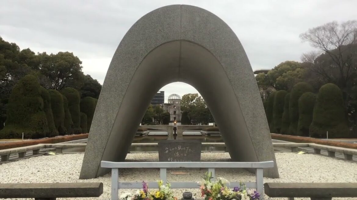 Visiting the Hiroshima peace park, Japan.