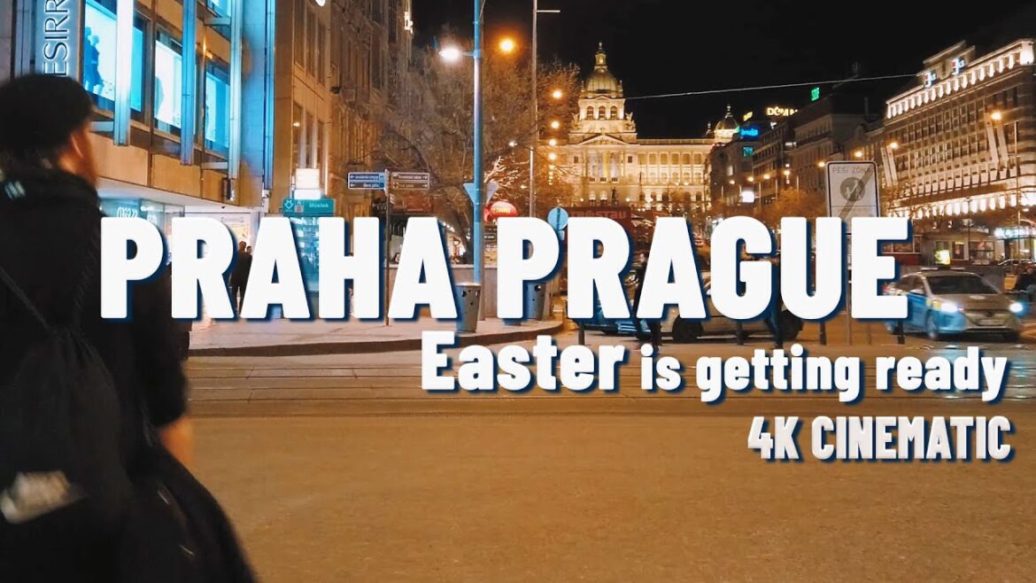 Prague, Czech Republic 🇨🇿  A Walk Through Prague In the Evening | 4Κ Walking Tour &  Černé Růže Shop