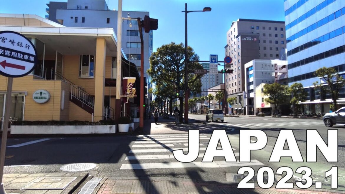 [ Japan Walk Diary ] Walking the streets of Miyazaki City｜九州の宮崎市の街中を歩く｜Virtual Tour｜4K