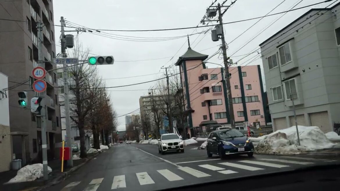 4K/60p 車載動画 GH6 カメラテスト① 西23丁目中通 → 北9条線 → 西17丁目線 [ #札幌市]