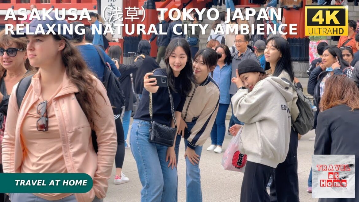 4k hdr japan travel | Walk in Asakusa（浅草）Tokyo japan |  Relaxing Natural City ambience