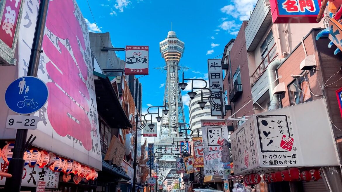 30 Minutes of Japan: Walk Through Osaka | No Talking/No Music (Namba, Shinsekai, Nipponbashi)