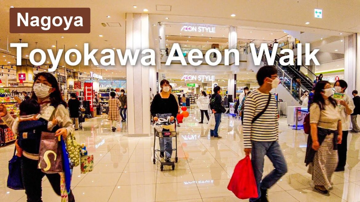 【Nagoya 💖】Walk Japan - Toyokawa Aeon Grand Open ASMR 【4K】나고야 นาโกย่า
