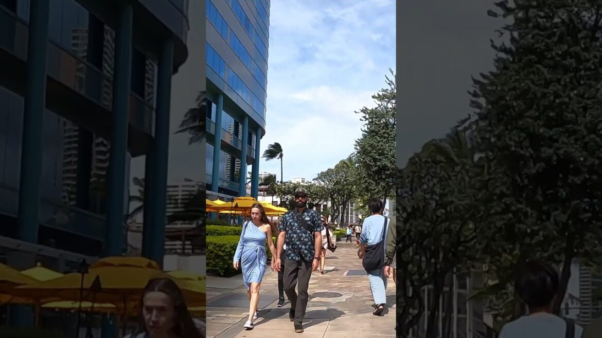 WAIKIKI HAWAII PEOPLE WATCHING