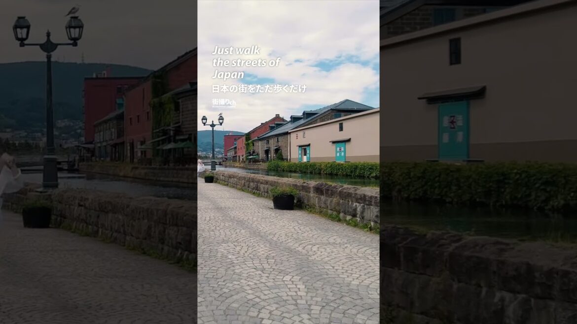 Hokkaido: Otaru Canal (小樽運河) - Japan Walking Tour #shorts #shortsvideo