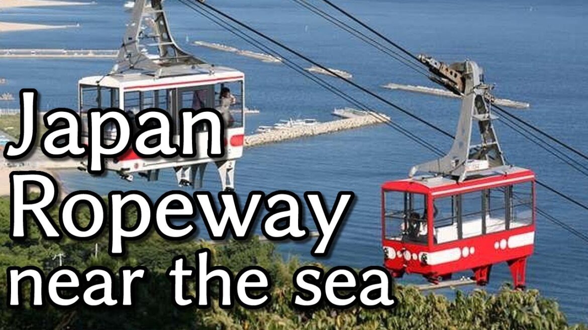 Japan Ropeway near the sea Walking Tour - Kobe [ Kobe Sumaura Sanjo Yuen Park ]
