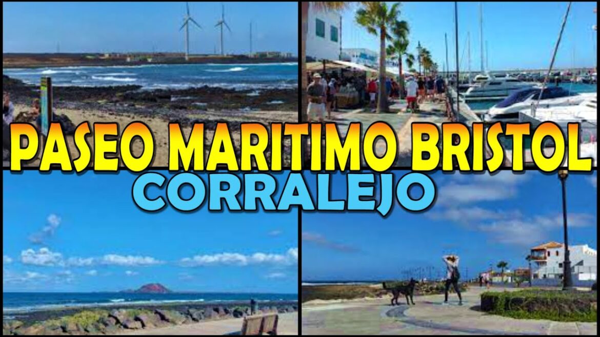 PASEO MARITIMO BRISTOL Walking Tour || Corralejo - Fuerteventura |4k|