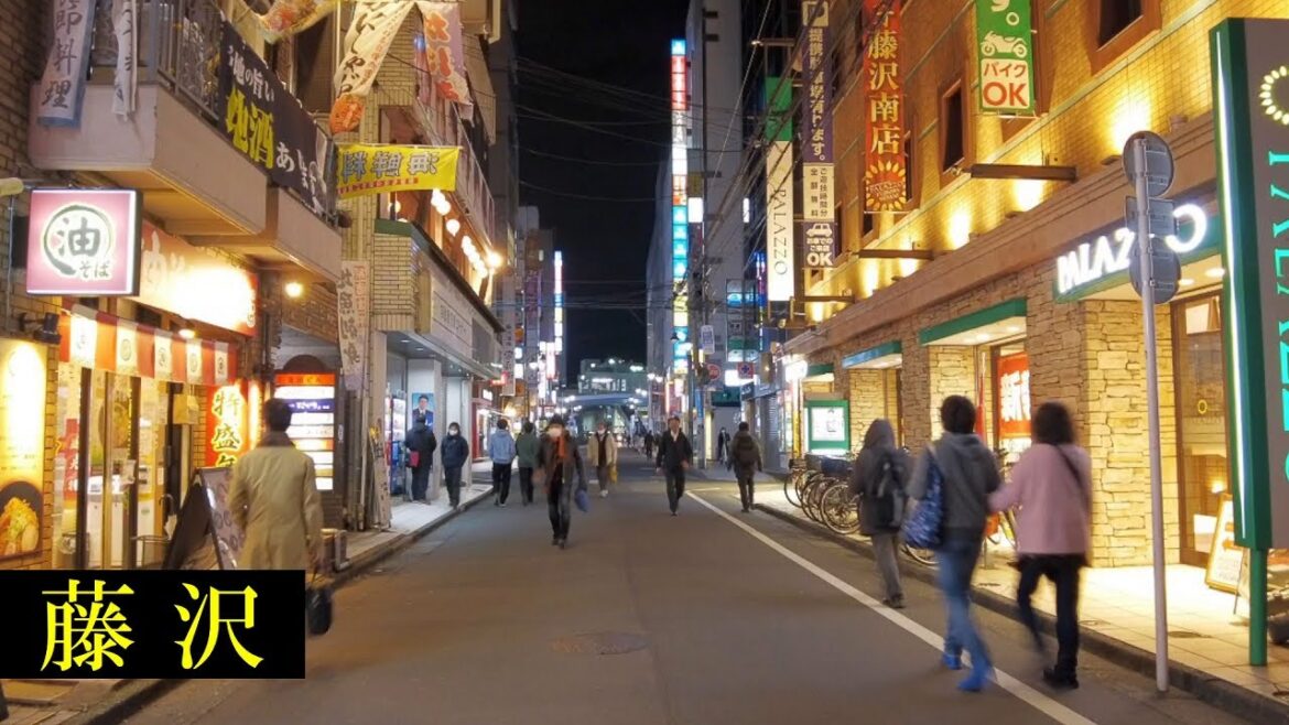 藤沢　Tokyo Night Walking ✨4K　Fujisawa　Shopping Streets　Japan🎧High Quality Binaural　（藤沢市）　睡眠用・東京散歩