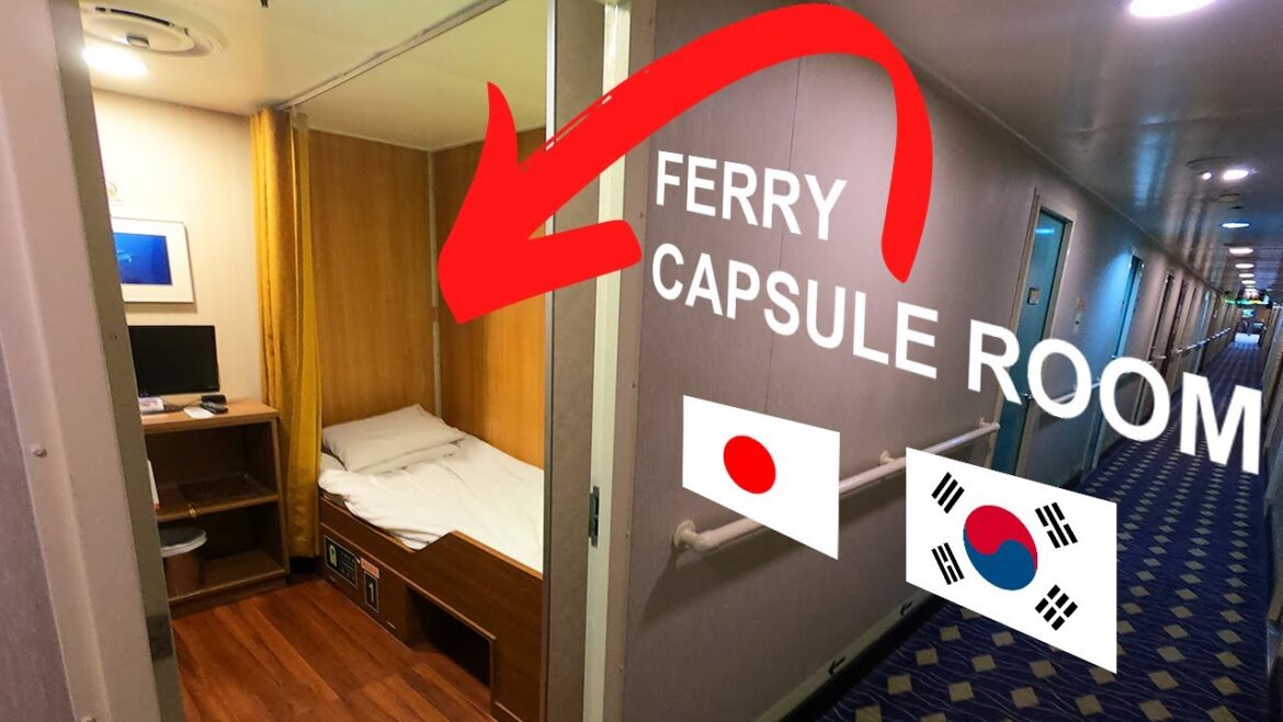 I Spent 19 Hours on a Capsule Hotel Ferry 🛳😴from Japan to Korea🚢🇯🇵🇰🇷