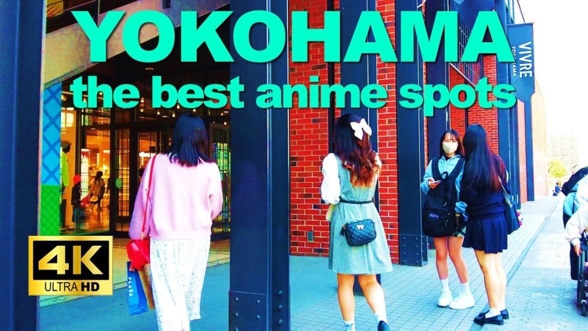 【4K🇯🇵】Yokohama Walking Tour - One of the best anime spots