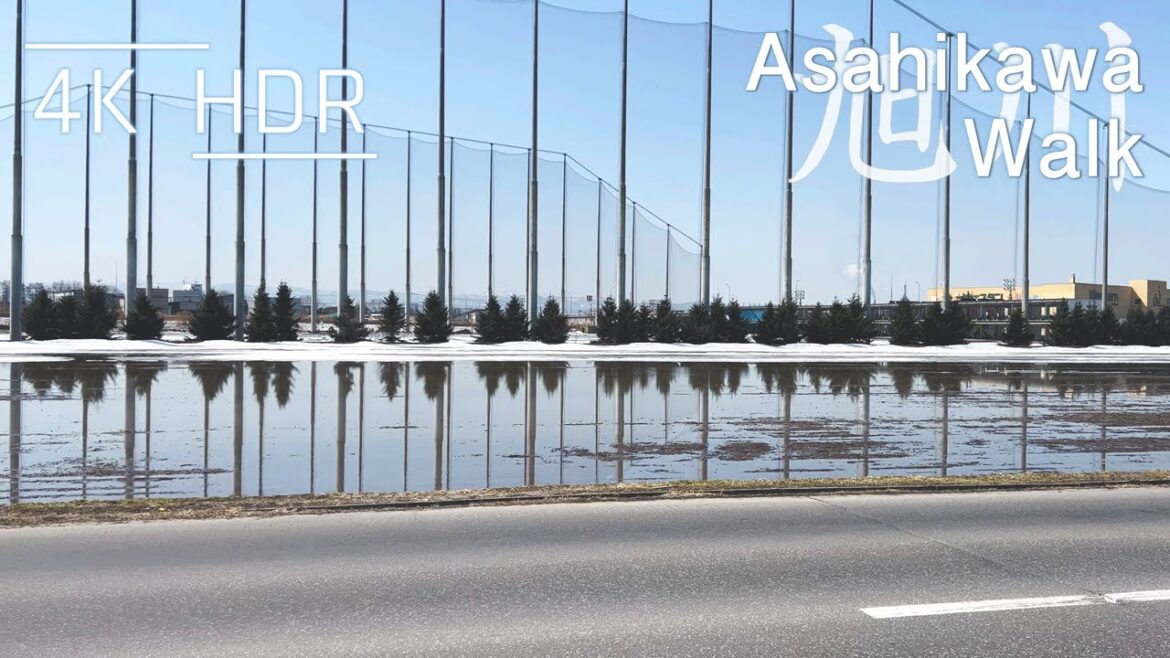 Early spring expansive field walk in Asahikawa, Hokkaido, Japan | 4K HDR